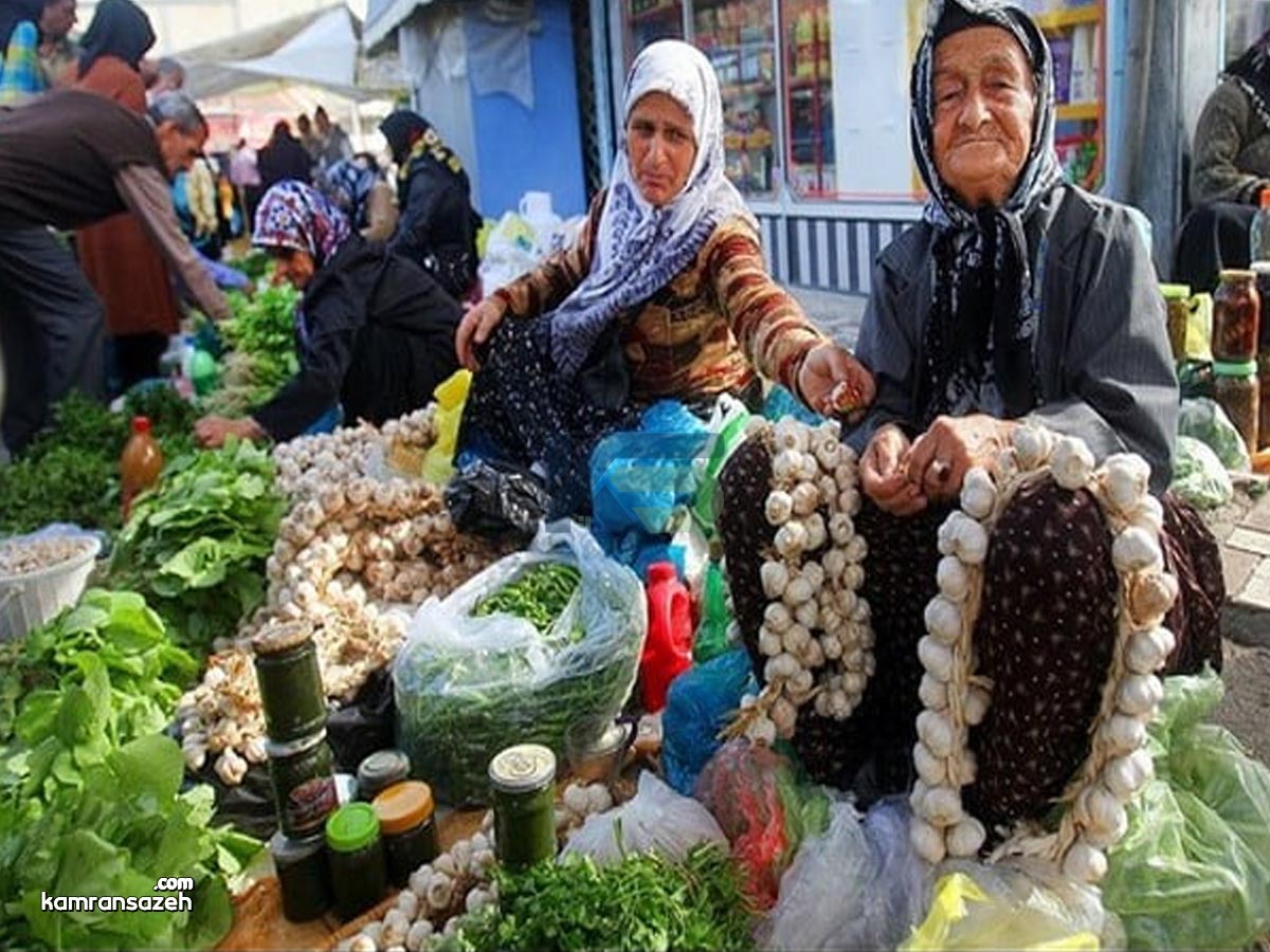 چهارشنبه بازار کیاشهر | بهشت عطرها و رنگ های گیلان